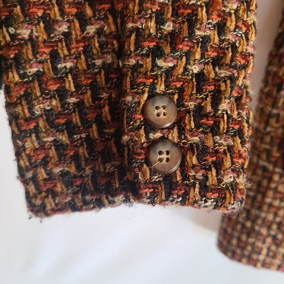 Windridge Cheryl Nash Women's Ginger Tweed Blazer Size 8 - Picture 10 of 10